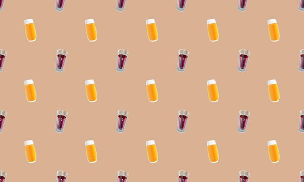 Цветной фон с различными аксессуарами