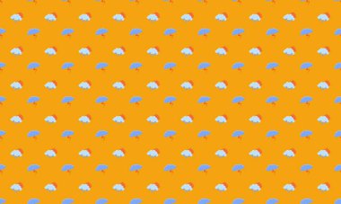 Farklı aksesuarlara sahip renkli arkaplan