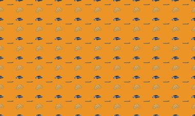 Farklı aksesuarlara sahip renkli arkaplan