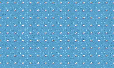 Farklı aksesuarlara sahip renkli arkaplan