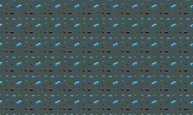 Farklı aksesuarlara sahip renkli arkaplan