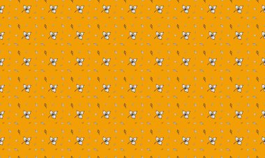 Farklı aksesuarlara sahip renkli arkaplan