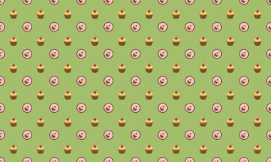 Farklı aksesuarlara sahip renkli arkaplan