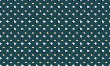 Farklı aksesuarlara sahip renkli arkaplan