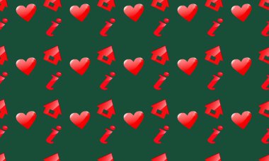 Farklı aksesuarlara sahip renkli arkaplan