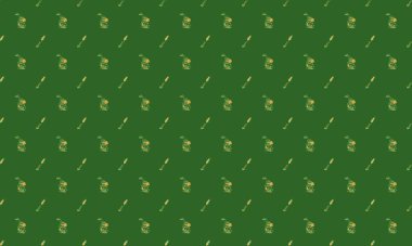 Farklı aksesuarlara sahip renkli arkaplan