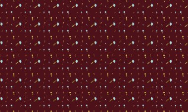 Farklı aksesuarlara sahip renkli arkaplan