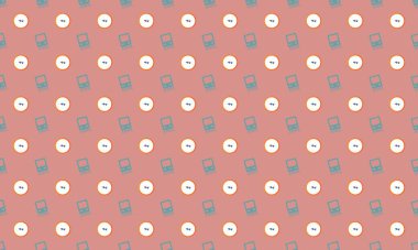 Farklı aksesuarlara sahip renkli arkaplan