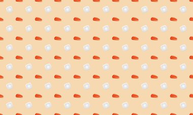 Farklı aksesuarlara sahip renkli arkaplan