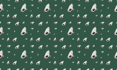 Farklı aksesuarlara sahip renkli arkaplan