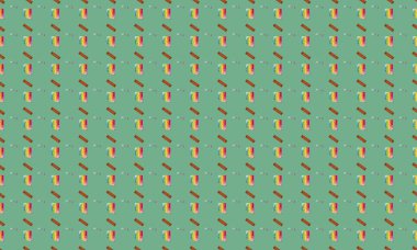 Farklı aksesuarlara sahip renkli arkaplan