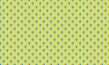 Farklı aksesuarlara sahip renkli arkaplan