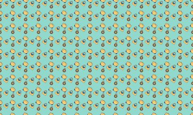 Farklı aksesuarlara sahip renkli arkaplan