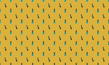 Farklı aksesuarlara sahip renkli arkaplan