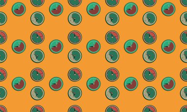 Farklı aksesuarlara sahip renkli arkaplan