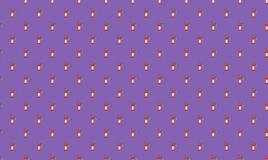 Farklı aksesuarlara sahip renkli arkaplan