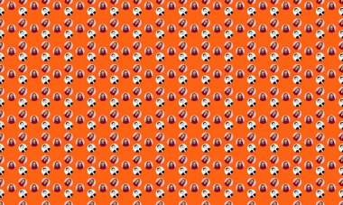 Farklı aksesuarlara sahip renkli arkaplan