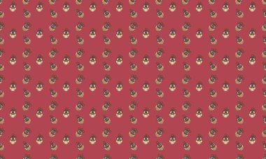 Farklı aksesuarlara sahip renkli arkaplan