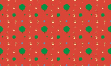 Farklı aksesuarlara sahip renkli arkaplan