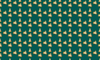 Farklı aksesuarlara sahip renkli arkaplan