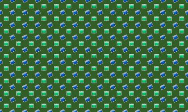 Farklı aksesuarlara sahip renkli arkaplan