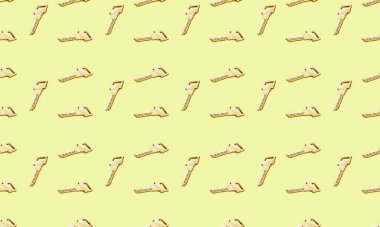 Farklı aksesuarlara sahip renkli arkaplan