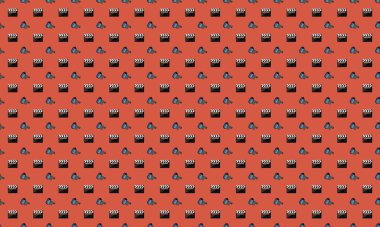 Farklı aksesuarlara sahip renkli arkaplan