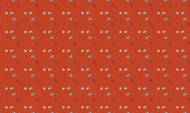 Farklı aksesuarlara sahip renkli arkaplan