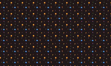 Farklı aksesuarlara sahip renkli arkaplan