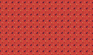 Farklı aksesuarlara sahip renkli arkaplan