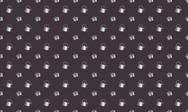 Farklı aksesuarlara sahip renkli arkaplan