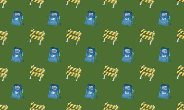 Farklı aksesuarlara sahip renkli arkaplan