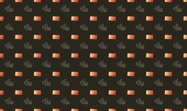 Farklı aksesuarlara sahip renkli arkaplan