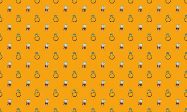 Farklı aksesuarlara sahip renkli arkaplan