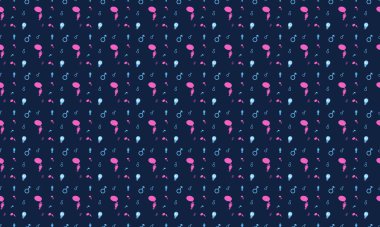 Farklı aksesuarlara sahip renkli arkaplan