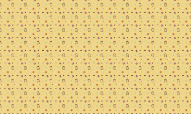 Farklı aksesuarlara sahip renkli arkaplan