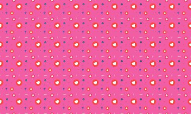 Farklı aksesuarlara sahip renkli arkaplan