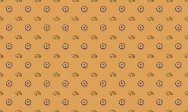 Farklı aksesuarlara sahip renkli arkaplan