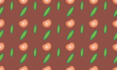 Farklı aksesuarlara sahip renkli arkaplan