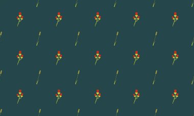 Farklı aksesuarlara sahip renkli arkaplan