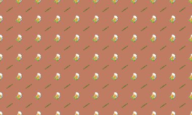 Farklı aksesuarlara sahip renkli arkaplan