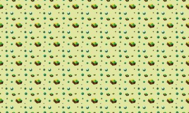 Farklı aksesuarlara sahip renkli arkaplan