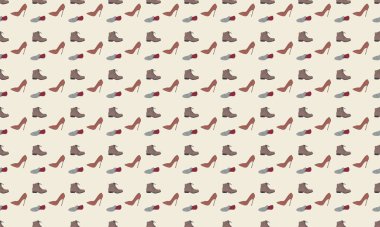 Farklı aksesuarlara sahip renkli arkaplan