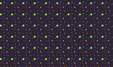 Farklı aksesuarlara sahip renkli arkaplan