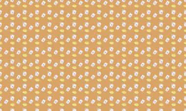 Farklı aksesuarlara sahip renkli arkaplan