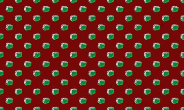 Farklı aksesuarlara sahip renkli arkaplan