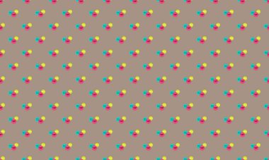 Farklı aksesuarlara sahip renkli arkaplan