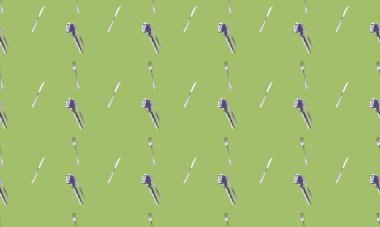 Farklı aksesuarlara sahip renkli arkaplan