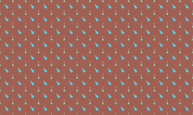 Farklı aksesuarlara sahip renkli arkaplan