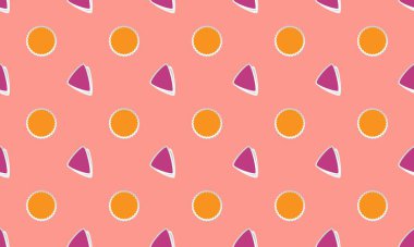 Farklı aksesuarlara sahip renkli arkaplan